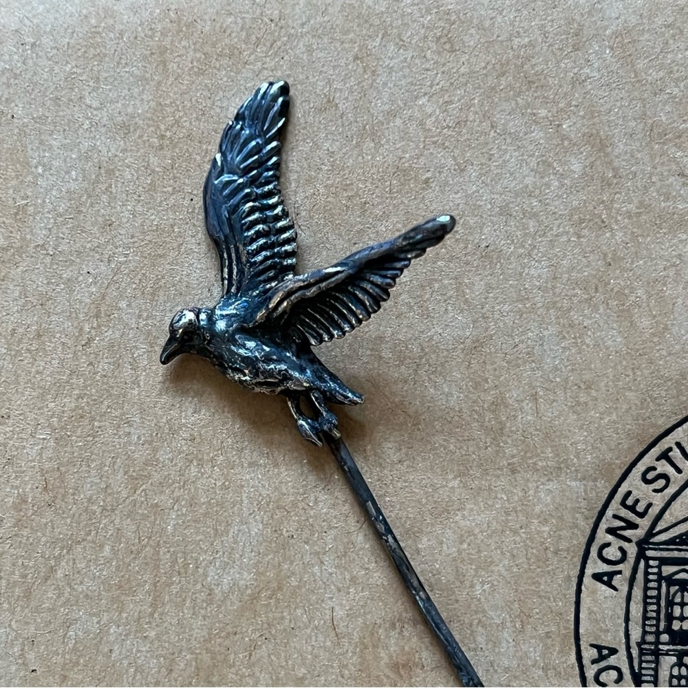 Acne Jona Brass Bird Tie Pin